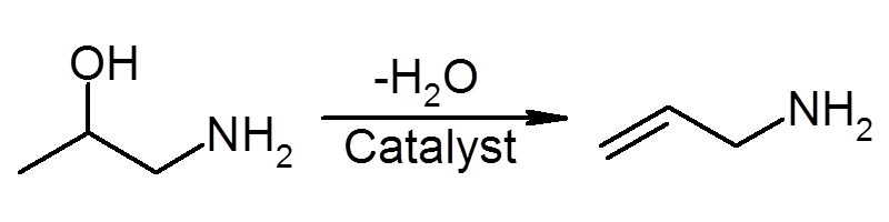 Amino alcohol dehydration