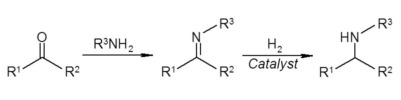 (1) Reductive amination of carbonyl via imines